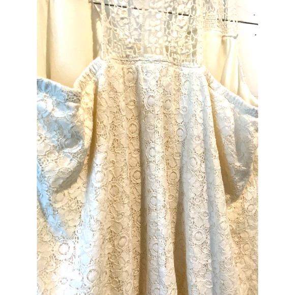 Maurice Ivory Lace Dress with racerback Lace back, Womens Plus Size 1x - Picture 2 of 4